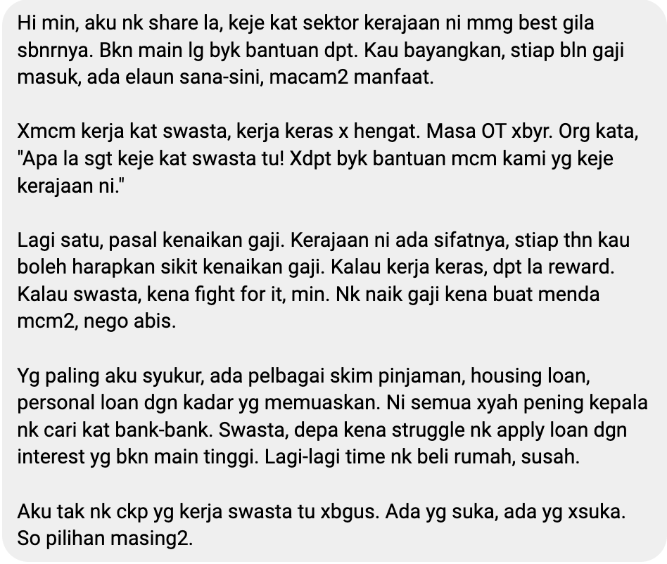 luahan kerja kerajaan